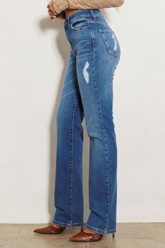 Mid Rise Flare Jeans- Doss Dollz