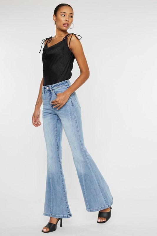 Mid Rise Flare Jeans- Doss Dollz