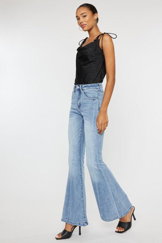 Mid Rise Flare Jeans- Doss Dollz