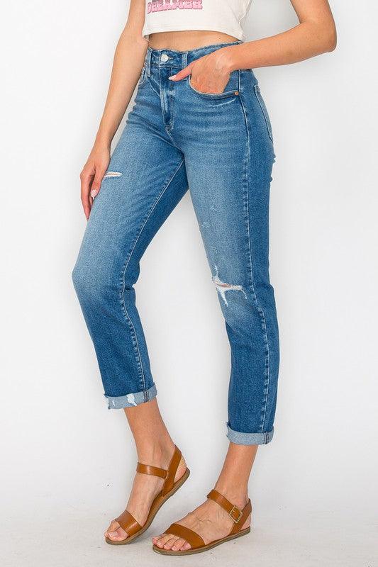 Mid Rise Flare Jeans- Doss Dollz