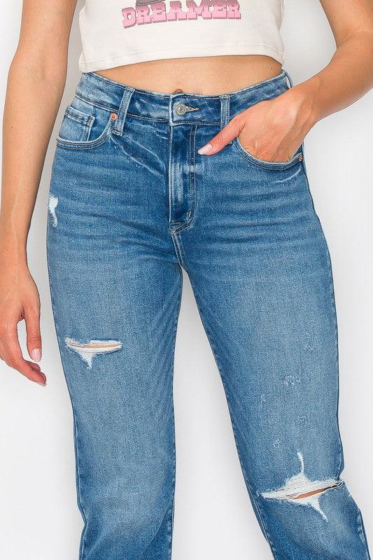 Mid Rise Flare Jeans- Doss Dollz