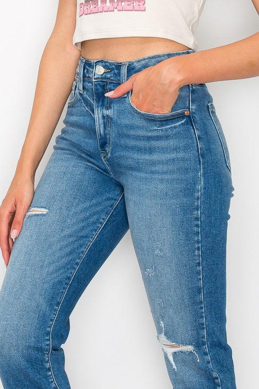 Mid Rise Flare Jeans- Doss Dollz