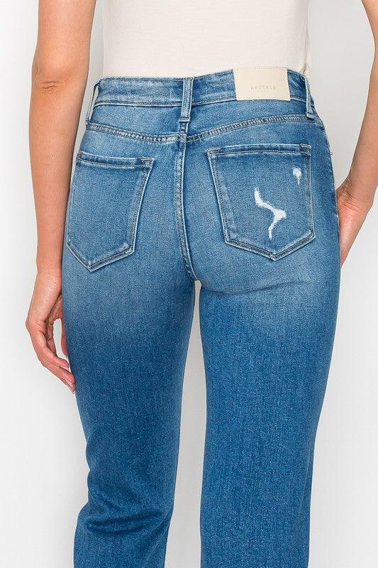 Mid Rise Flare Jeans- Doss Dollz