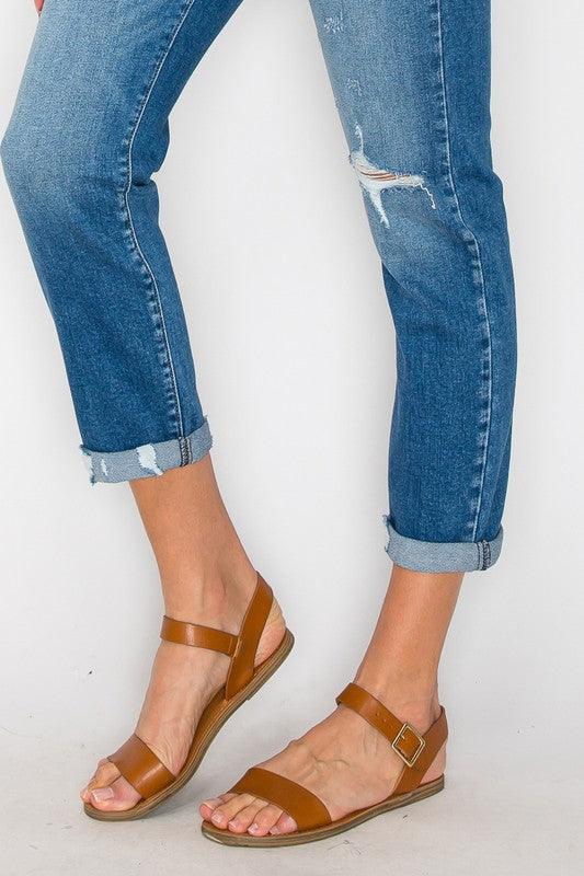 Mid Rise Flare Jeans- Doss Dollz