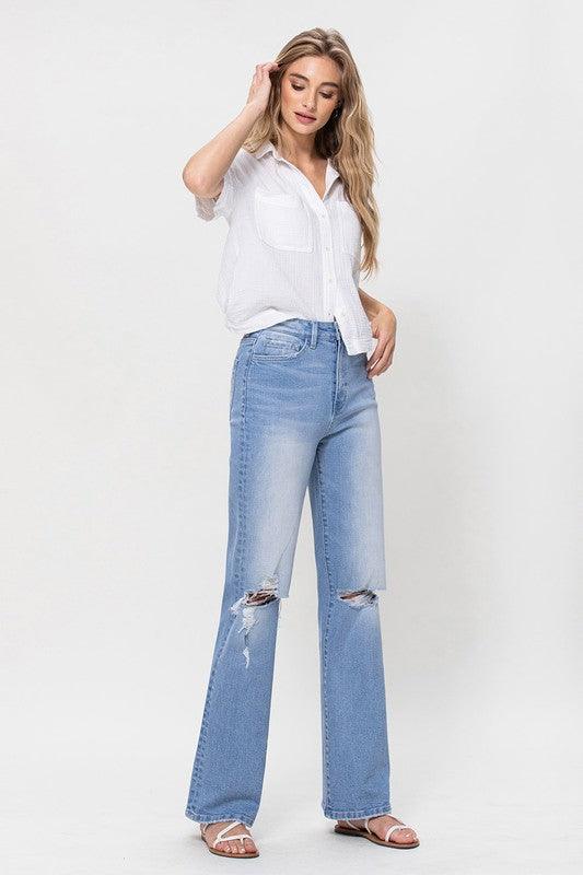 Mid Rise Flare Jeans- Doss Dollz