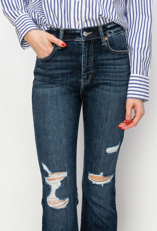 Mid Rise Flare Jeans- Doss Dollz