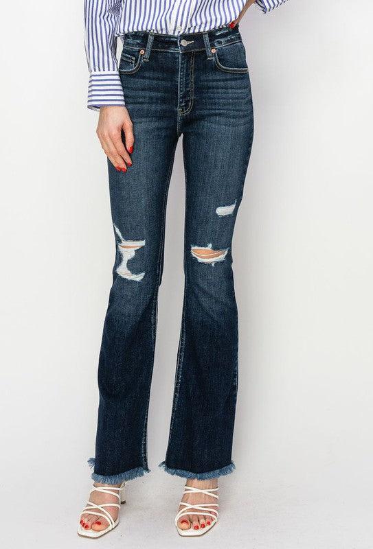 Mid Rise Flare Jeans- Doss Dollz