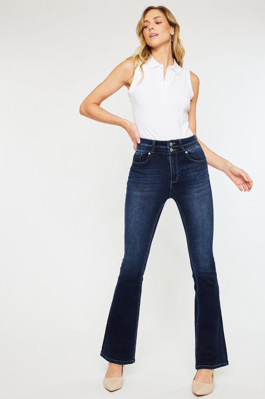 Mid Rise Flare Jeans- Doss Dollz