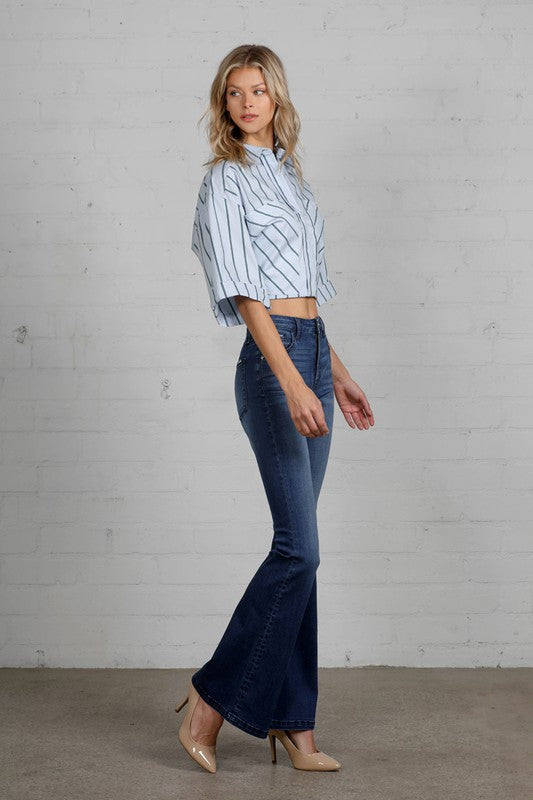 Mid Rise Flare Jeans- Doss Dollz
