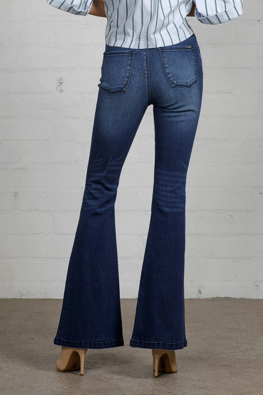 Mid Rise Flare Jeans- Doss Dollz