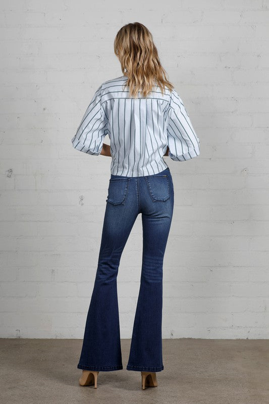 Mid Rise Flare Jeans- Doss Dollz