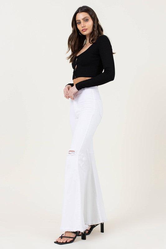 Mid Rise Flare Jeans- Doss Dollz