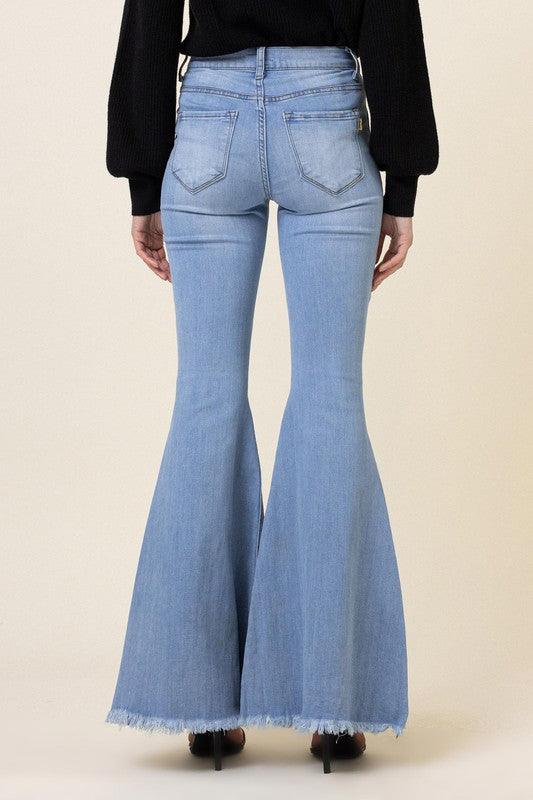 Mid Rise Flare Jeans- Doss Dollz