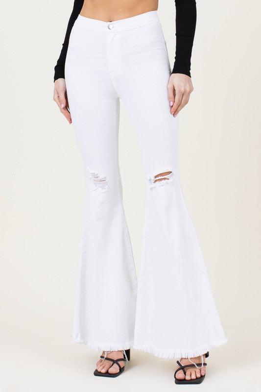 Mid Rise Flare Jeans- Doss Dollz