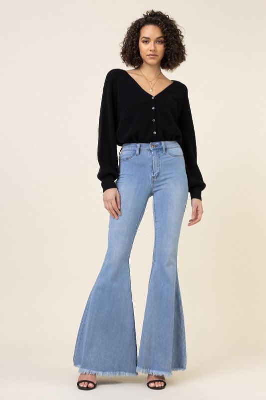 Mid Rise Flare Jeans- Doss Dollz