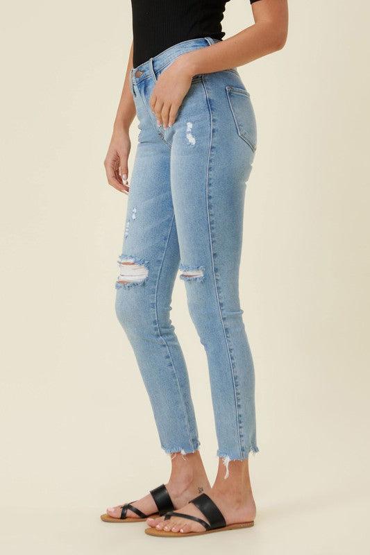 Mid Rise Flare Jeans- Doss Dollz