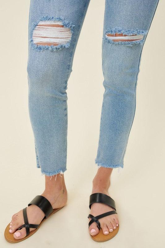 Mid Rise Flare Jeans- Doss Dollz