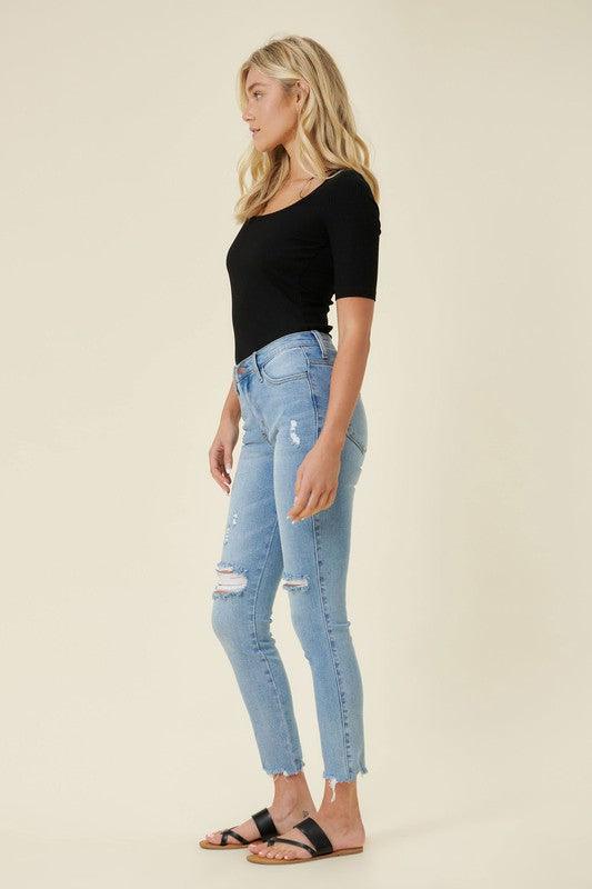 Mid Rise Flare Jeans- Doss Dollz