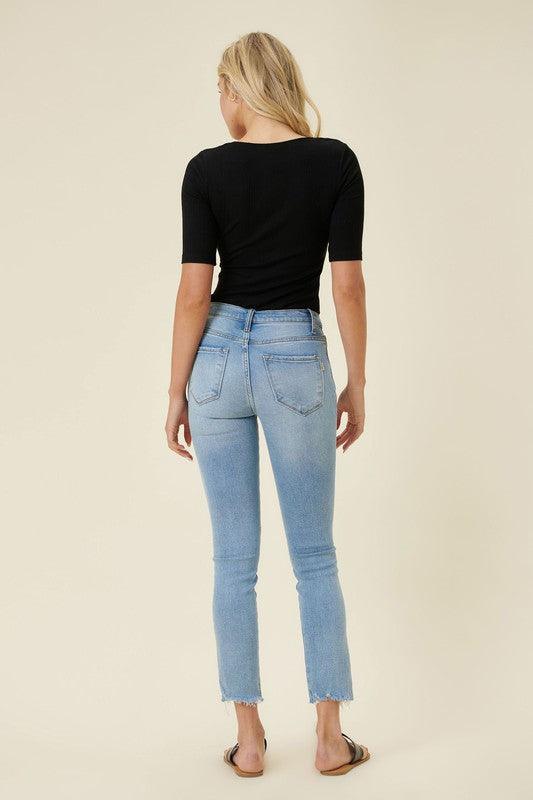 Mid Rise Flare Jeans- Doss Dollz