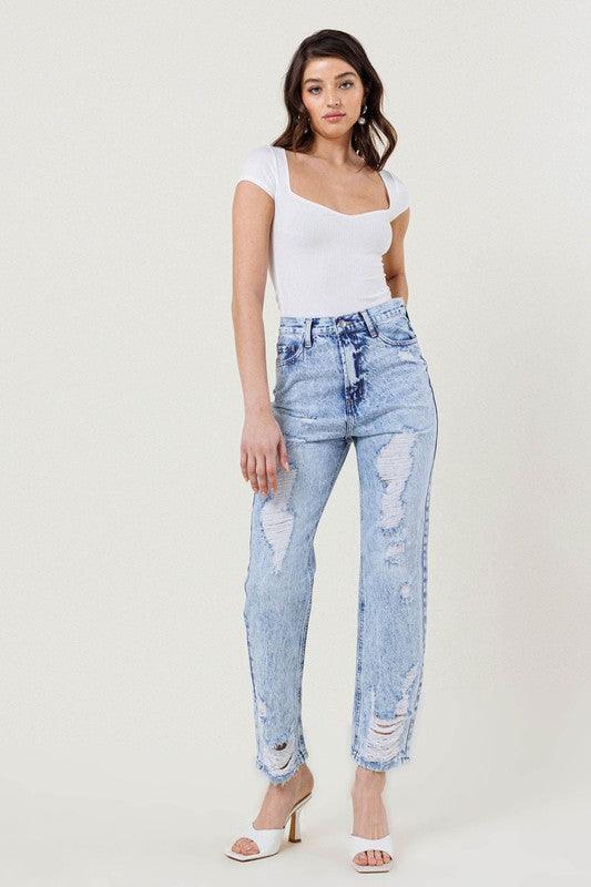 Mid Rise Flare Jeans- Doss Dollz