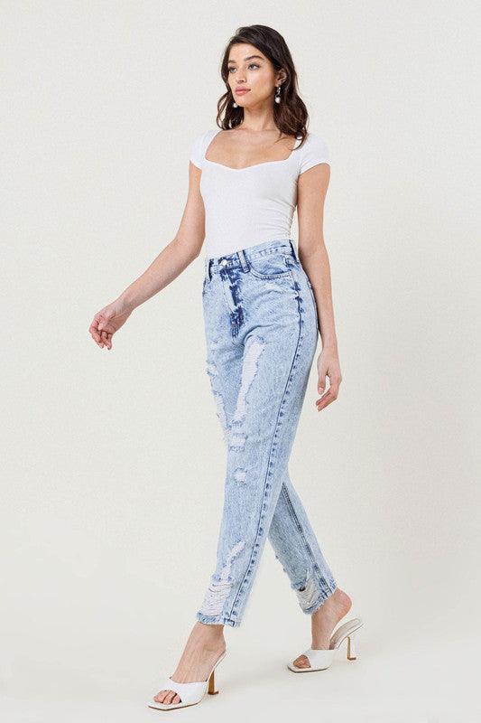 Mid Rise Flare Jeans- Doss Dollz