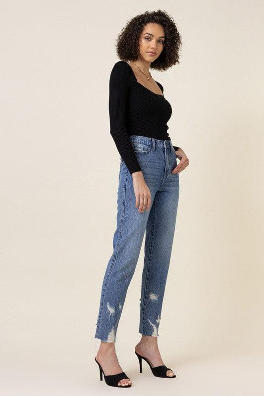 Mid Rise Flare Jeans- Doss Dollz