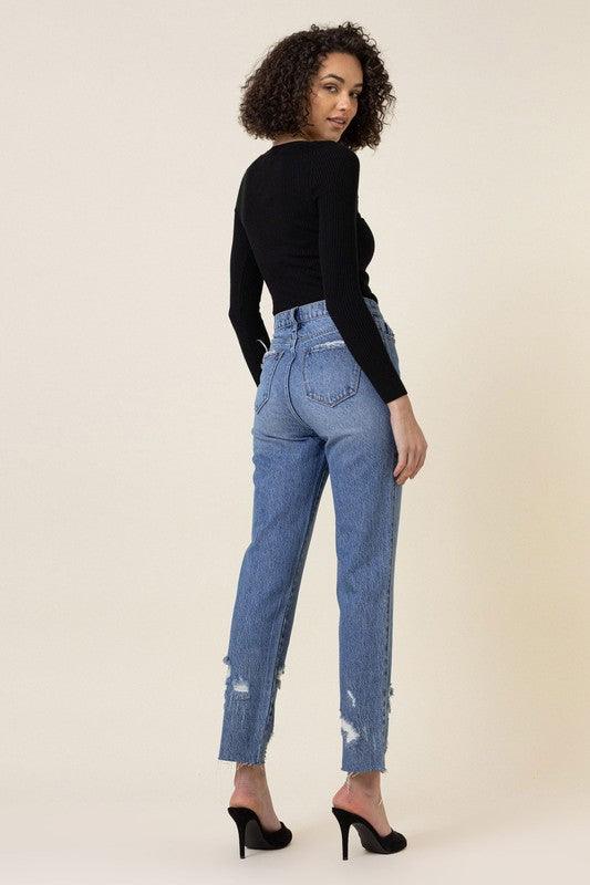 Mid Rise Flare Jeans- Doss Dollz