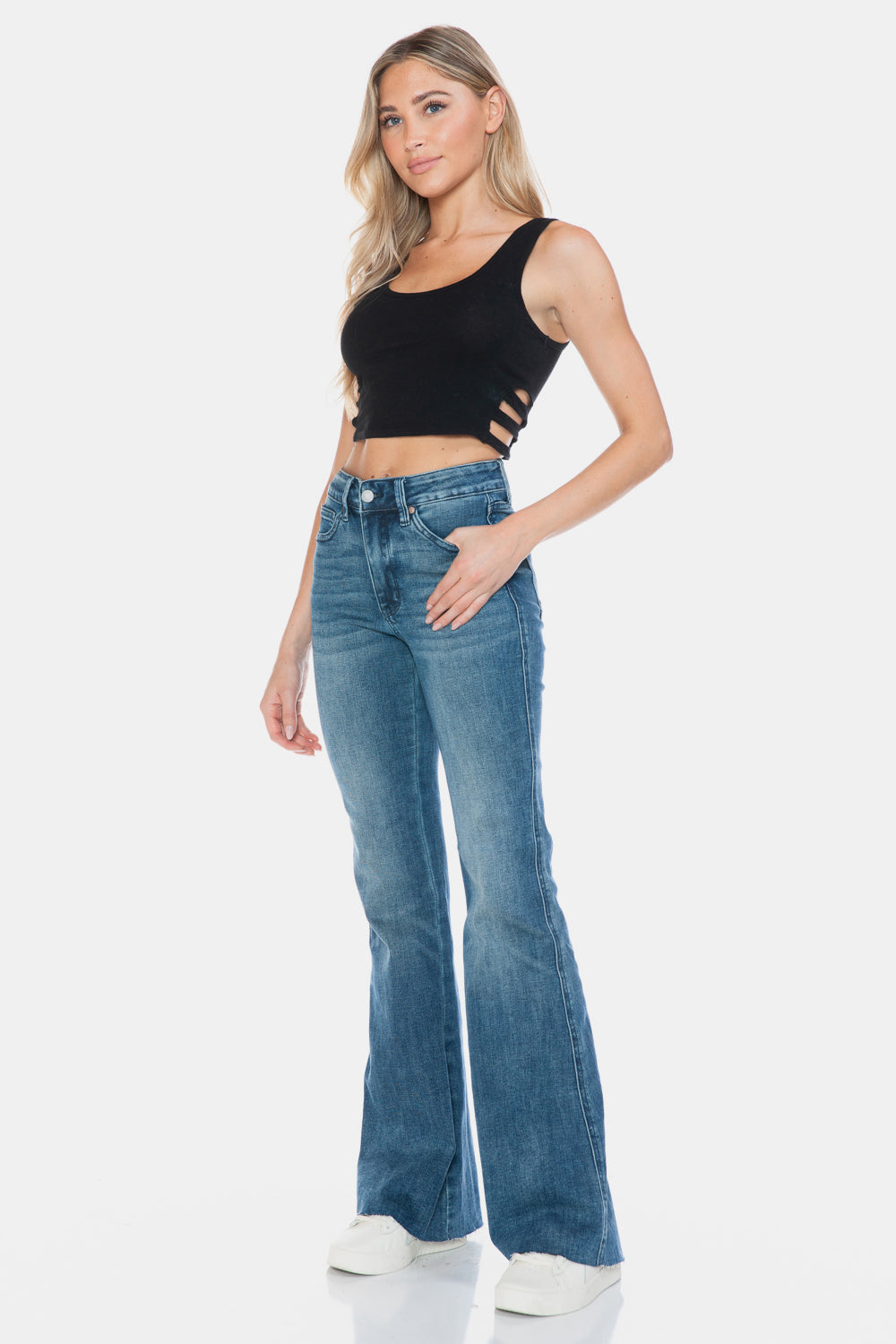 Mid Rise Flare Jeans- Doss Dollz