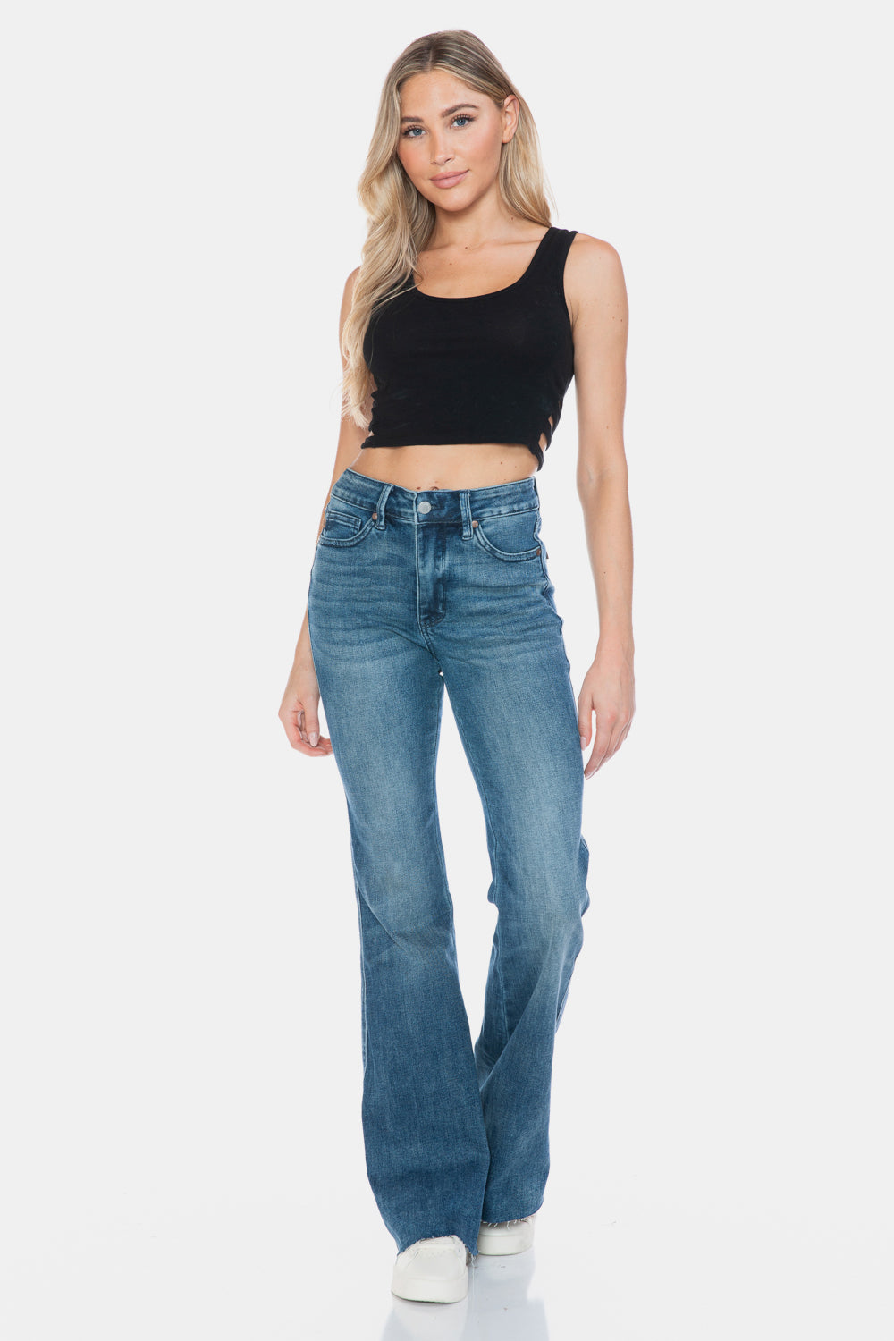 Mid Rise Flare Jeans- Doss Dollz