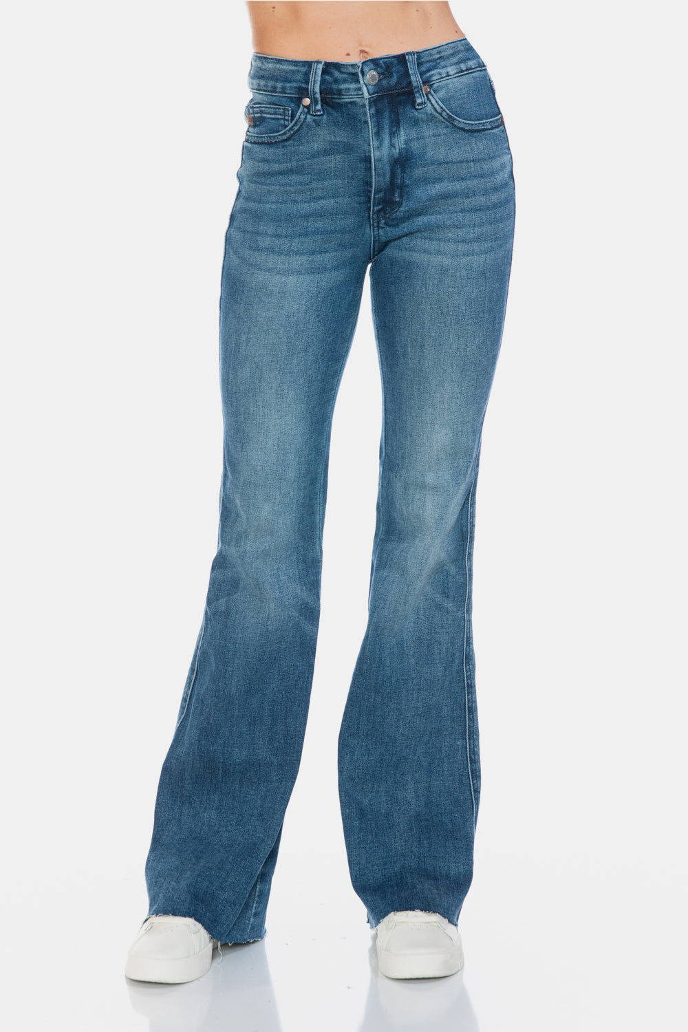 Mid Rise Flare Jeans- Doss Dollz