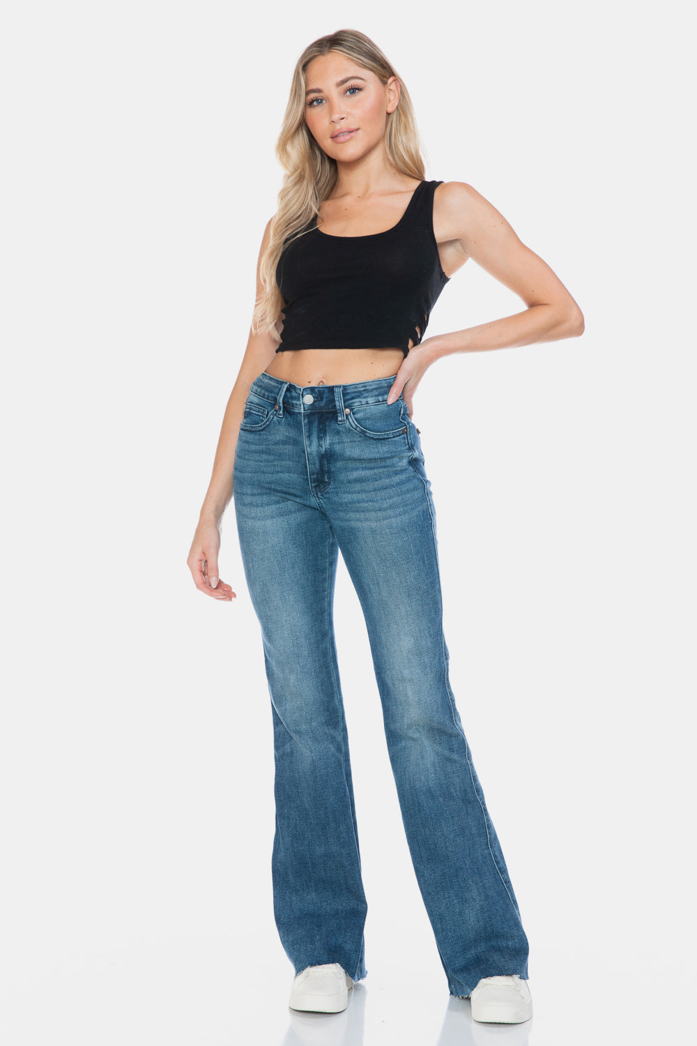 Mid Rise Flare Jeans- Doss Dollz