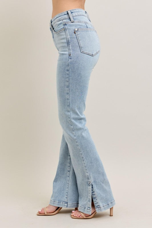 Mid Rise Flare Jeans- Doss Dollz