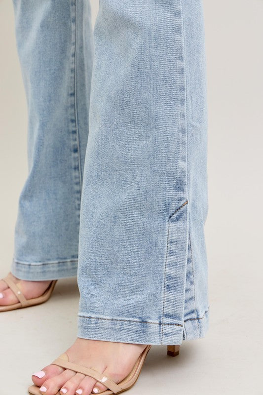 Mid Rise Flare Jeans- Doss Dollz