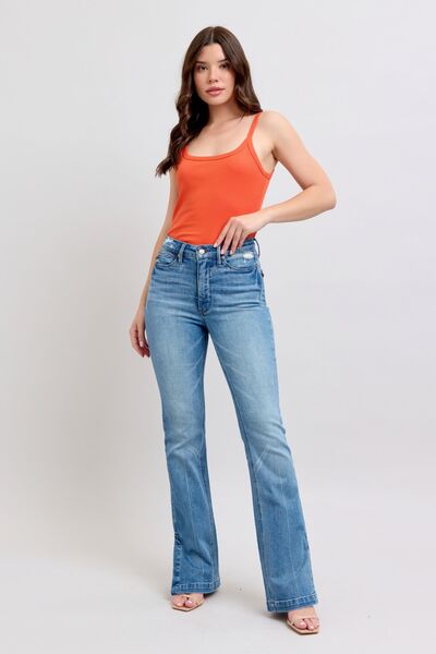Mid Rise Flare Jeans- Doss Dollz