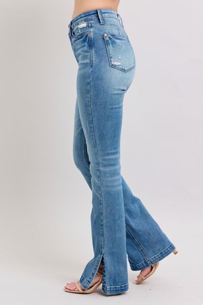 Mid Rise Flare Jeans- Doss Dollz