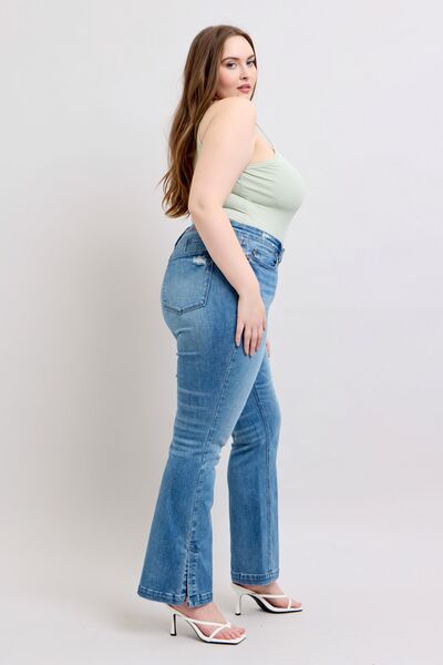 Mid Rise Flare Jeans- Doss Dollz