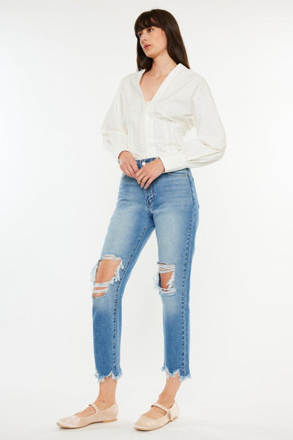 Mid Rise Flare Jeans- Doss Dollz