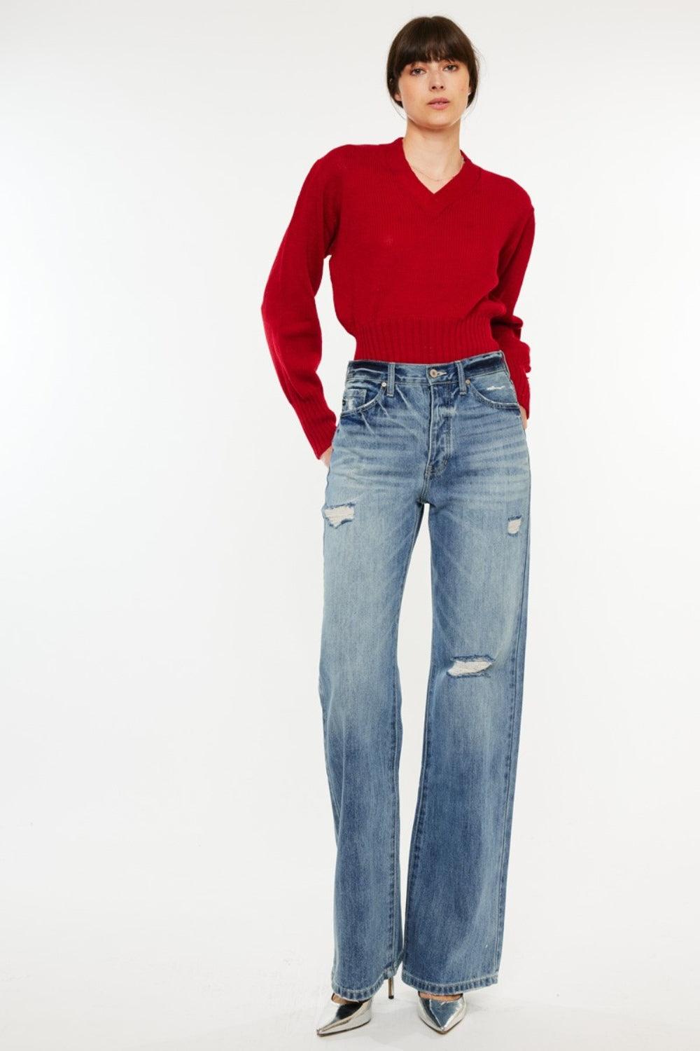 Mid Rise Flare Jeans- Doss Dollz