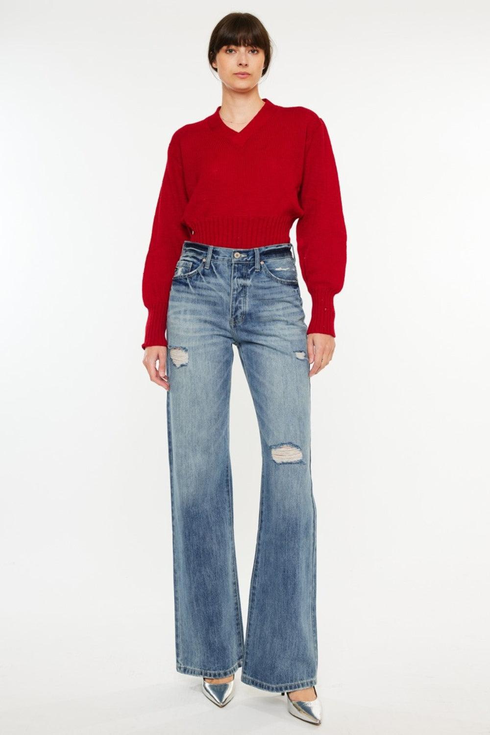 Mid Rise Flare Jeans- Doss Dollz