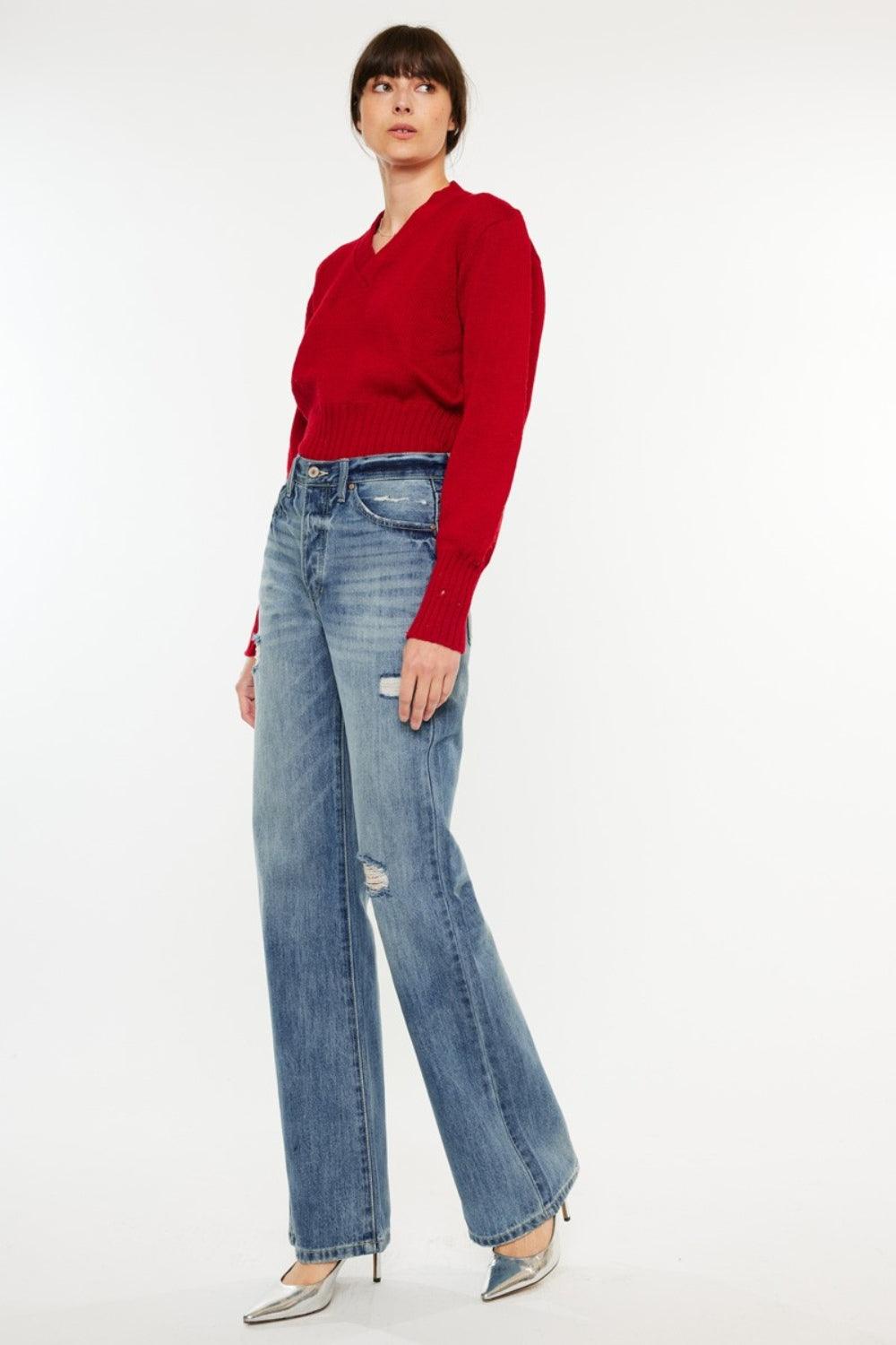 Mid Rise Flare Jeans- Doss Dollz