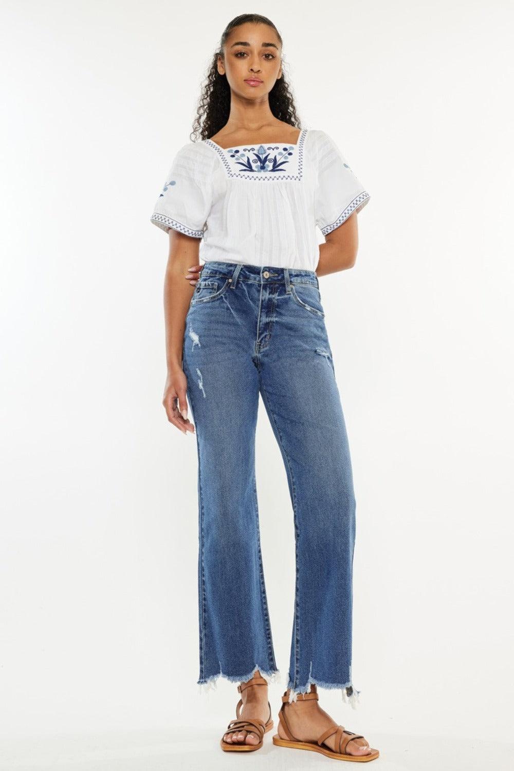 Mid Rise Flare Jeans- Doss Dollz