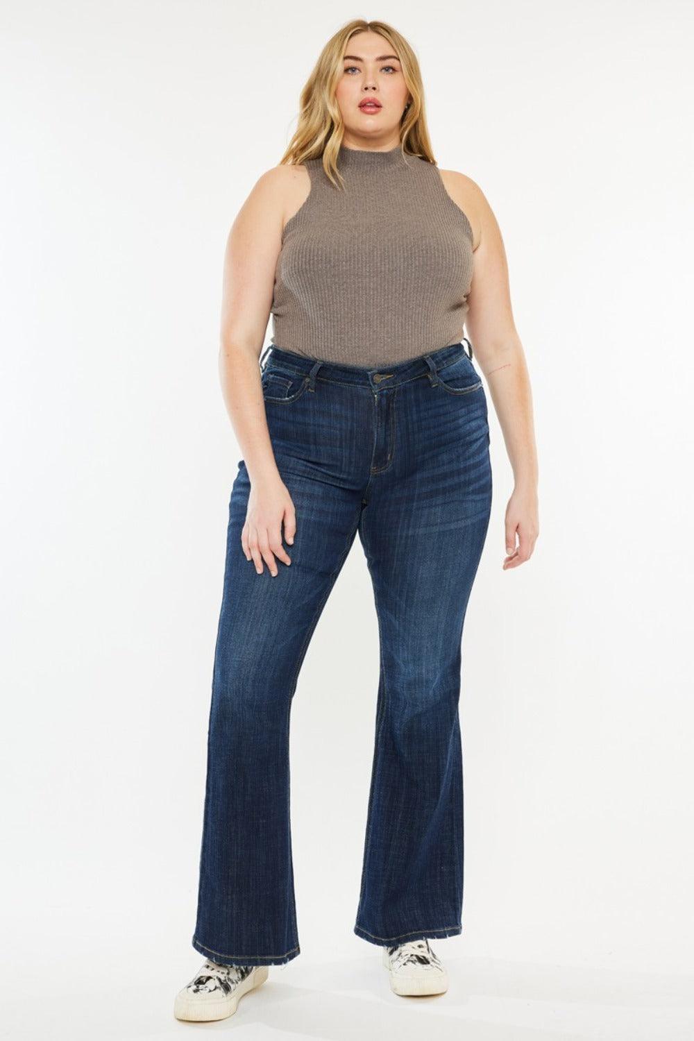 Mid Rise Flare Jeans- Doss Dollz