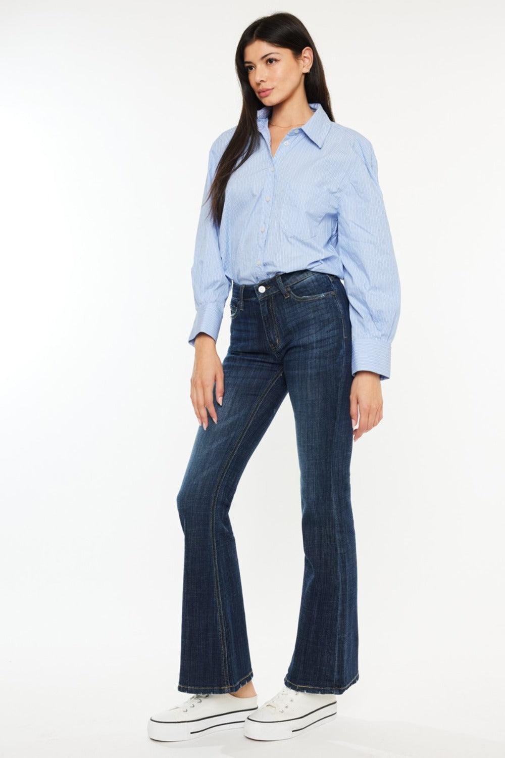 Mid Rise Flare Jeans- Doss Dollz