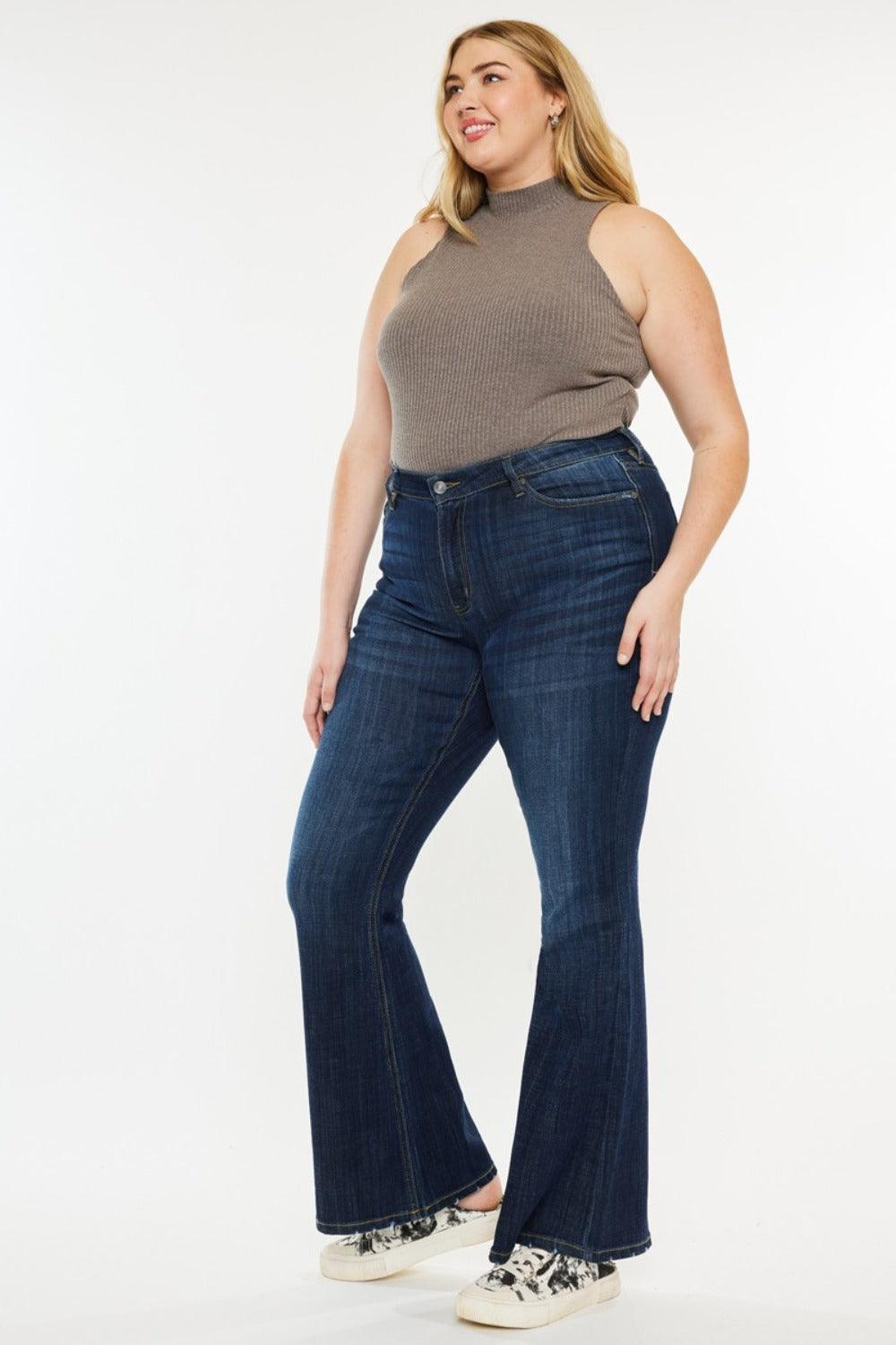 Mid Rise Flare Jeans- Doss Dollz