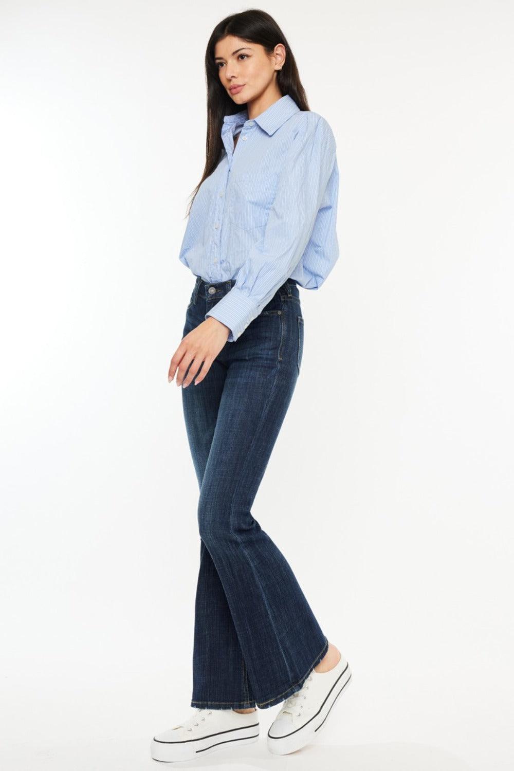 Mid Rise Flare Jeans- Doss Dollz