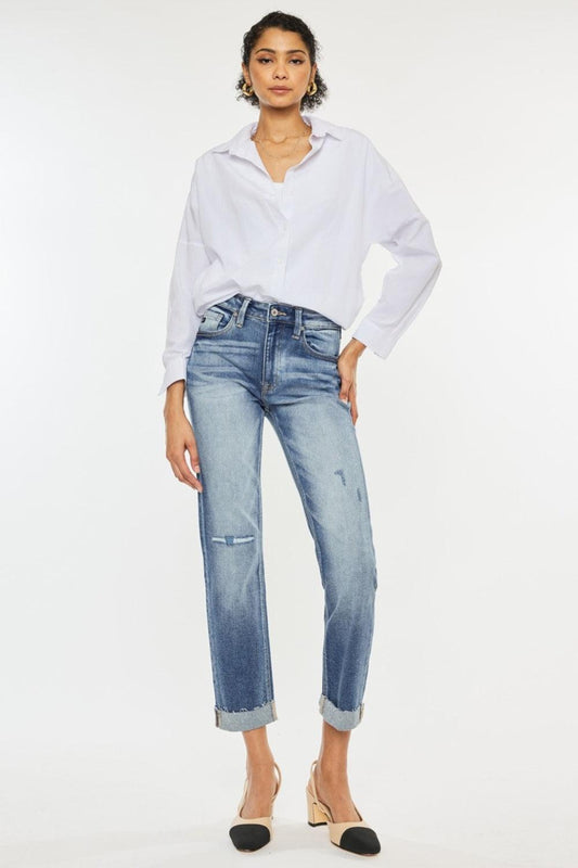 Mid Rise Flare Jeans- Doss Dollz