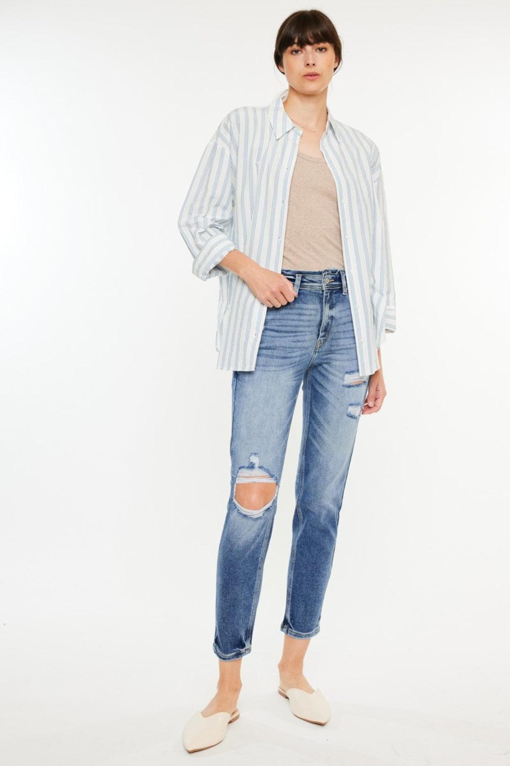 Mid Rise Flare Jeans- Doss Dollz