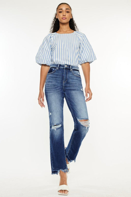 Mid Rise Flare Jeans- Doss Dollz