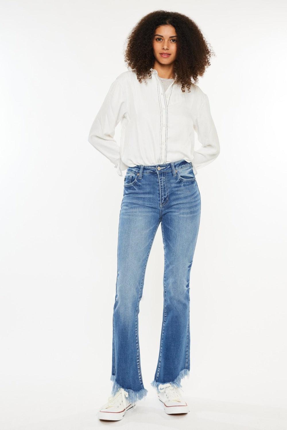 Mid Rise Flare Jeans- Doss Dollz