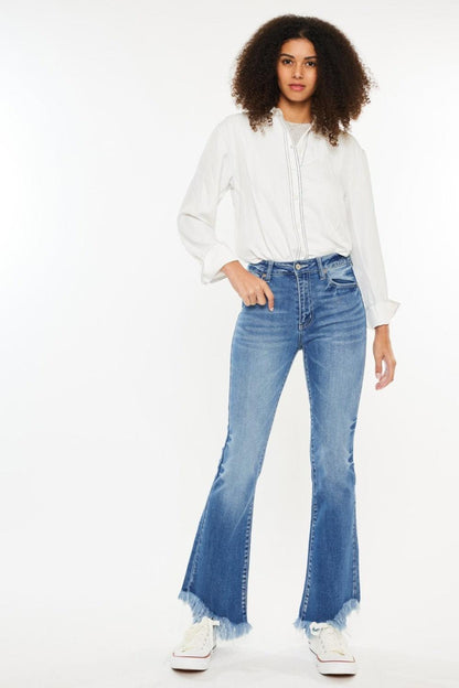 Mid Rise Flare Jeans- Doss Dollz